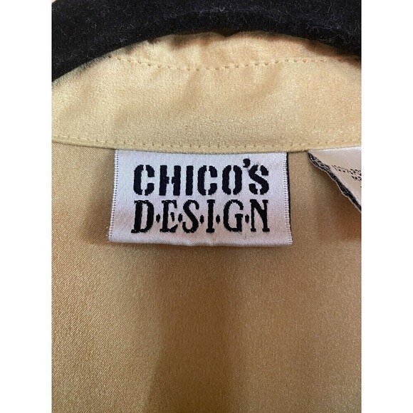 Chico's Mustard Yellow Jacket. Chico's Sz.1 =M/8 - Picture 3 of 5